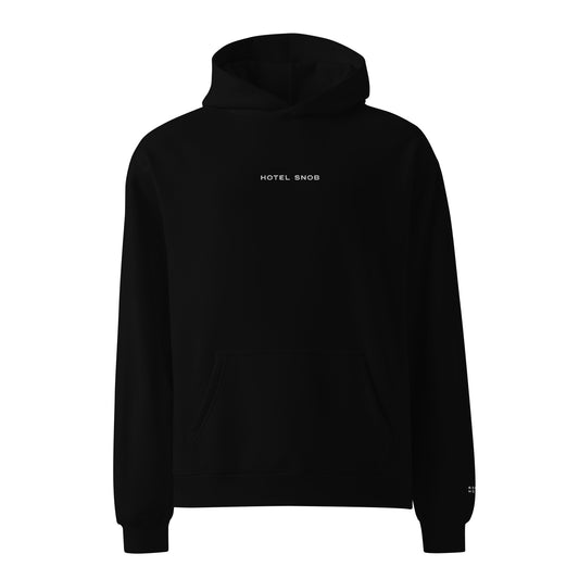 "HOTEL SNOB" embroidered unisex oversized hoodie